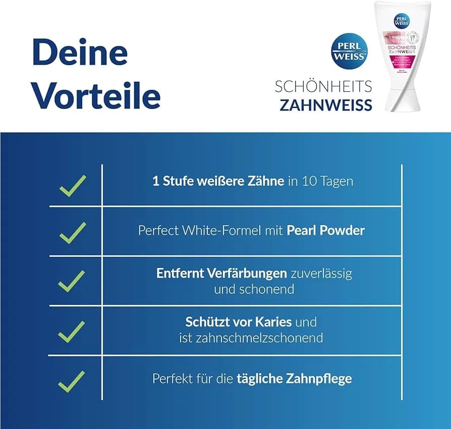 معجون أسنان بيرل فايس لتبييض الأسنان الألماني -50مل - Hover