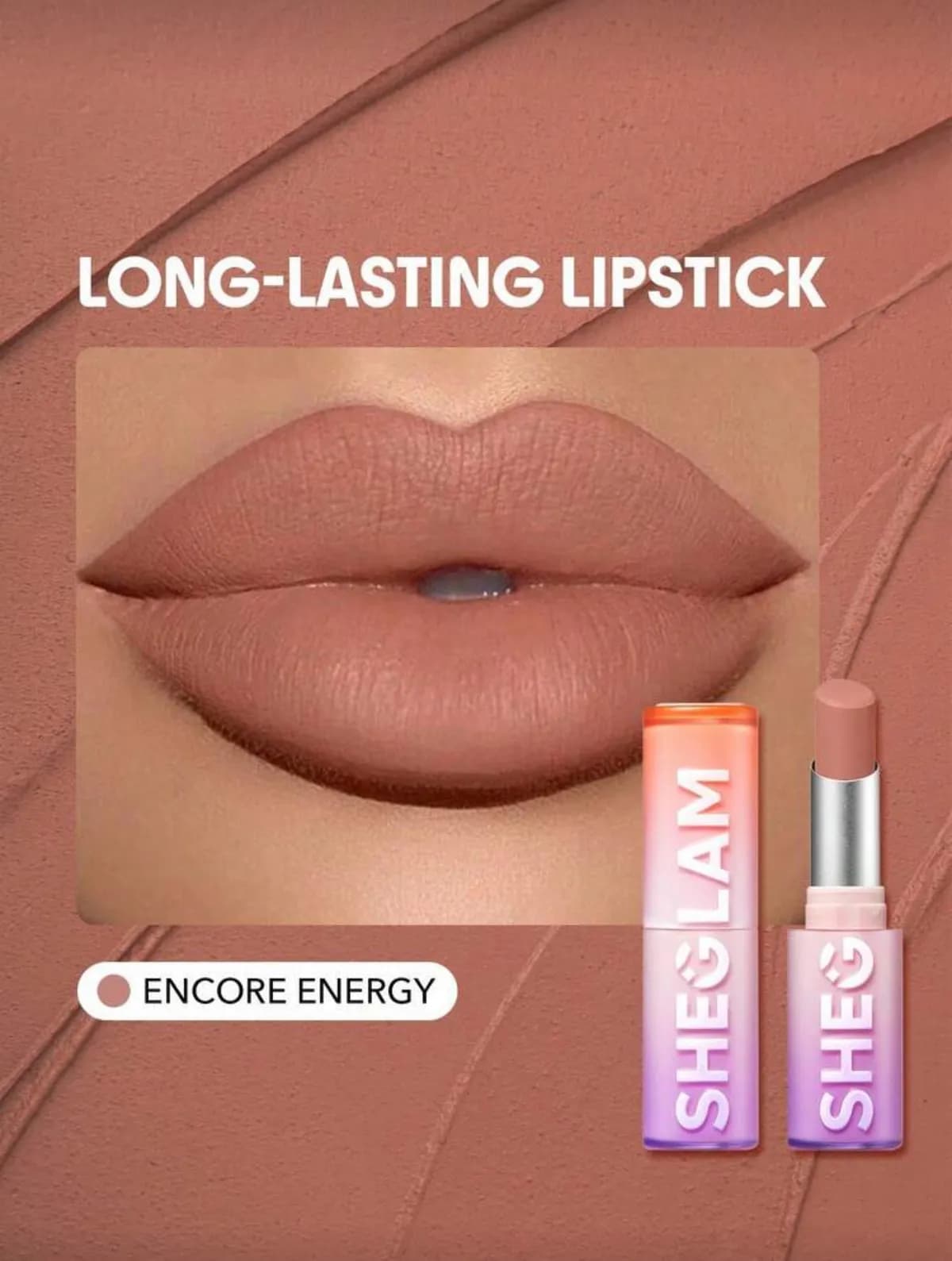أحمر شفاه مطفي طويل الثبات لون (Encore Energy Soft peachy nude SHEGLAM) - Hover